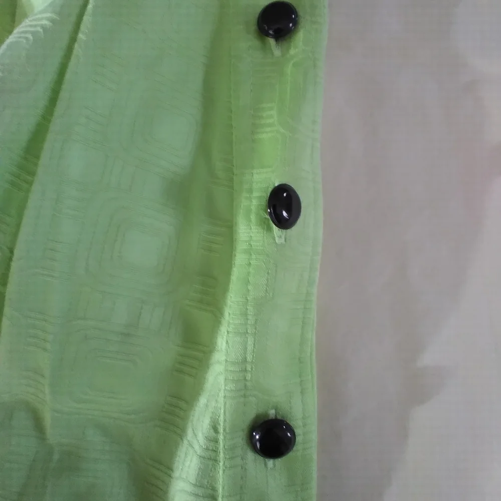 Rabbit Rabbit Rabbit Lime Green Sleeveless Dress Pleated Size 16 - Picture 4 of 7